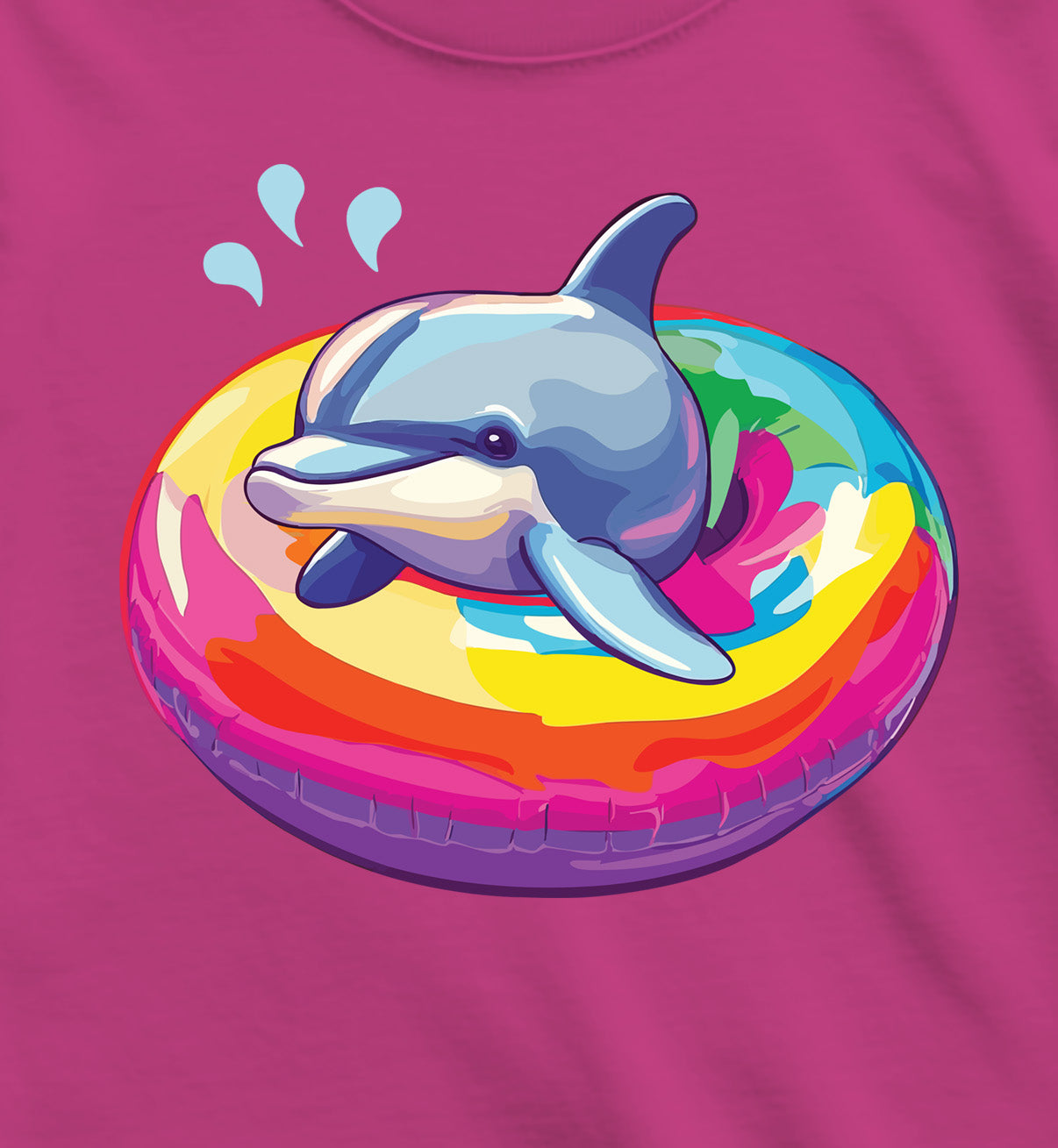 Girls Pool Dolphin Short-Sleeve Tee