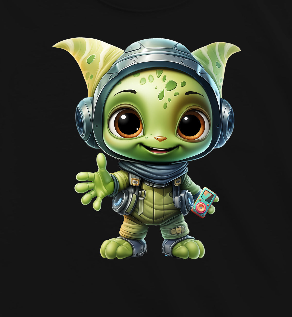 Girls Headphone Alien Short-Sleeve Tee