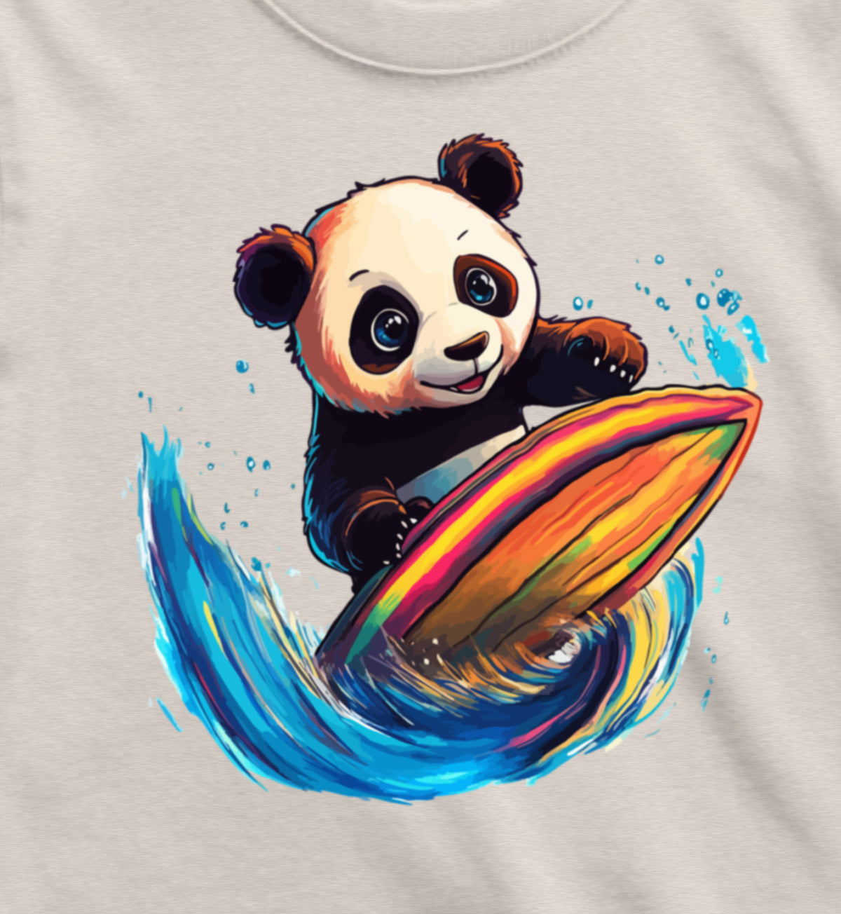 Girls Panda Surfer Short-Sleeve Tee