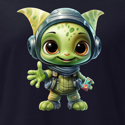 Womens Headphone Alien Short-Sleeve Tee