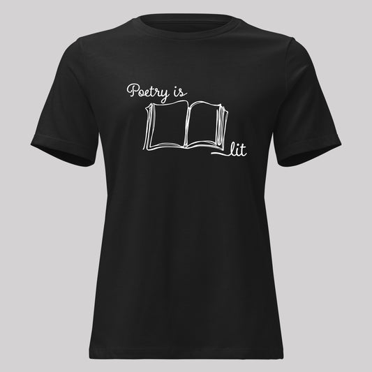Womens Poetry is Lit Short-Sleeve Tee