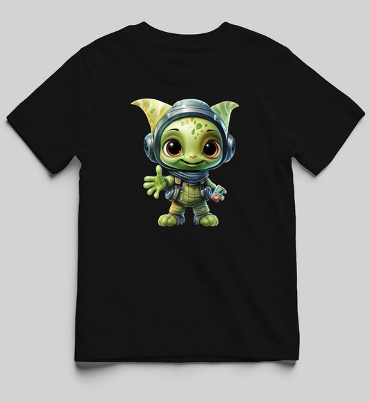 Girls Headphone Alien Short-Sleeve Tee