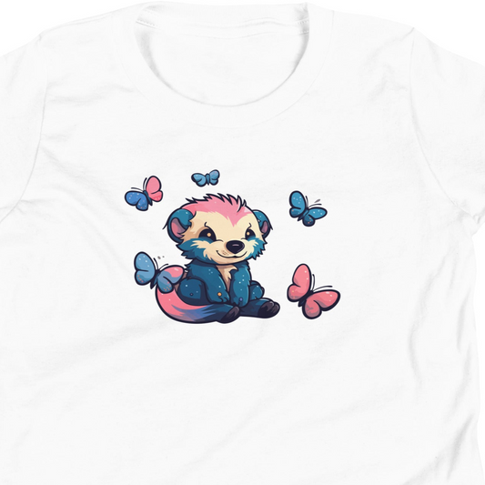 Girls Baby Raccoon Short-Sleeve Tee - White